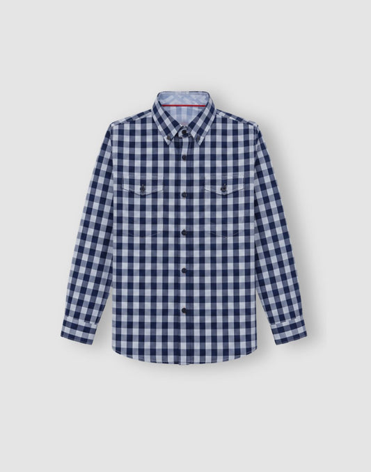 Gini and Jony Boys Checked Cotton Full Sleeve Shirt