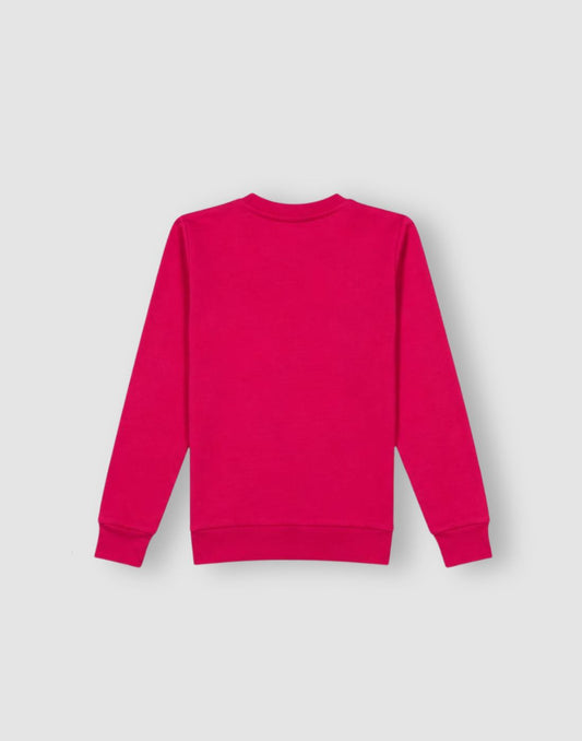 Girls Pink Sequin Full Sleeve Sweat Shirt