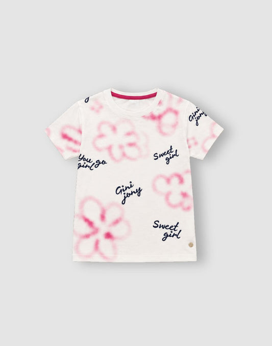 Graphic print Regular Cotton Knits Top