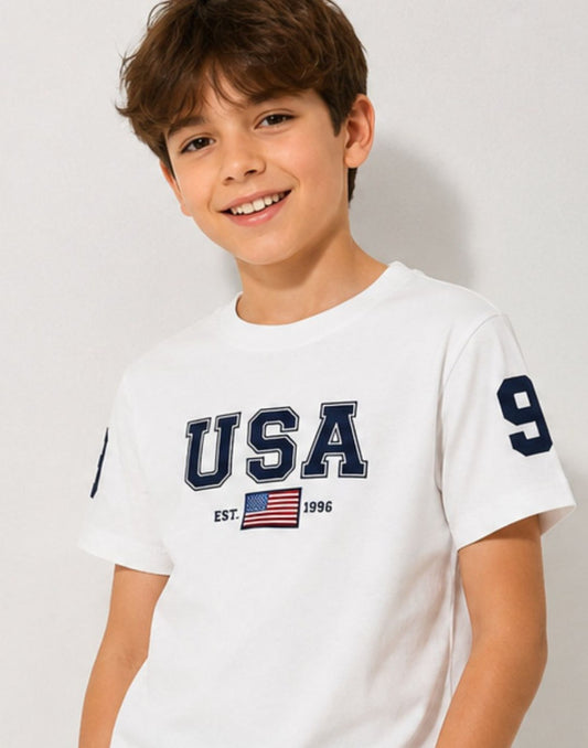 Typographic Print Regular Cotton T-Shirt