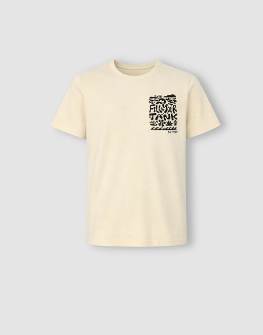 Gini and Jony Boys Off-White Graphic Cotton T-Shirt