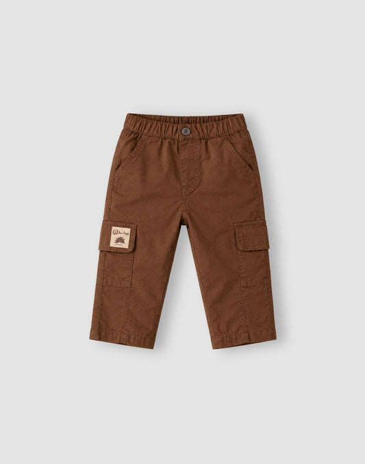 GJ Baby Boys Mid-Rise Cotton Elasticated Trousers