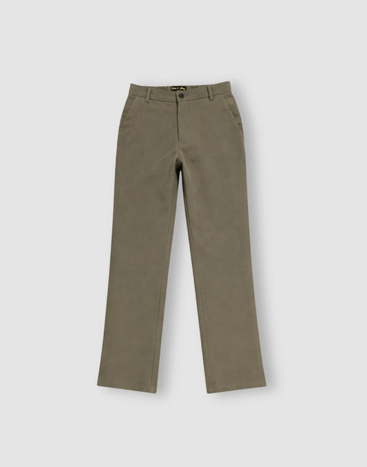 Boys Tan Cotton Woven Trouser