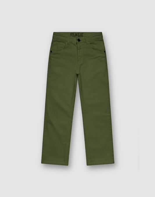 Gini and Jony Boys Olive Jeans