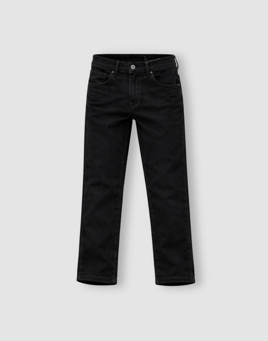 Boys Black Denim Jeans Fixed Waist