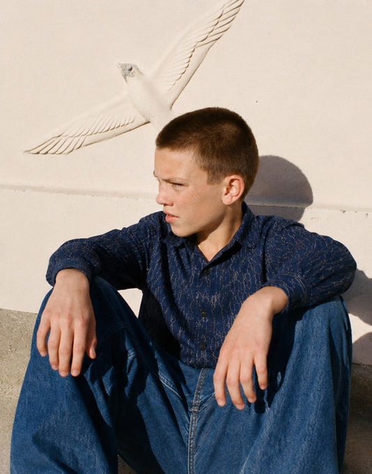 Abstract Regular Cotton Shirt