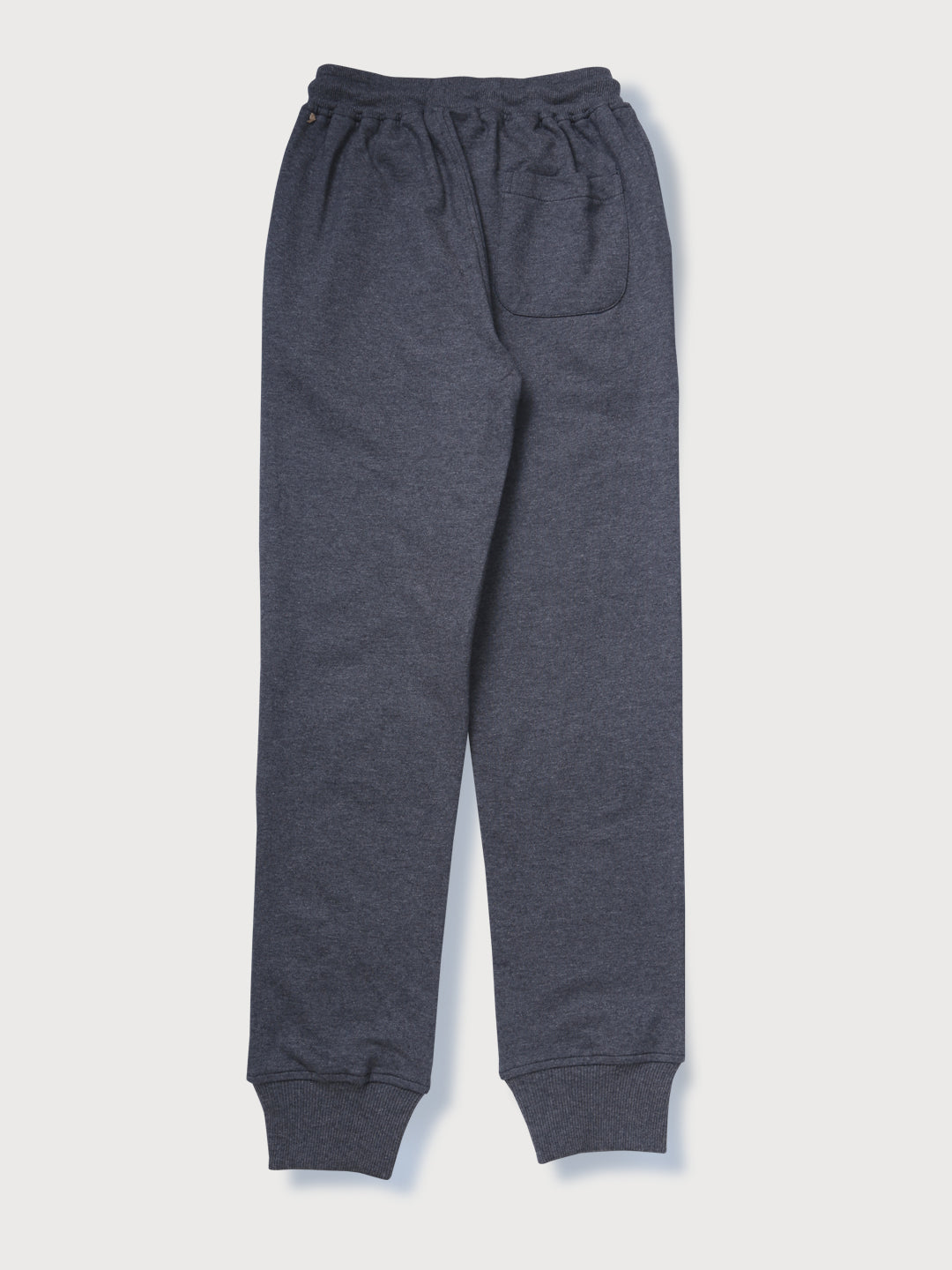 Boys Grey Solid Knits Track Pant