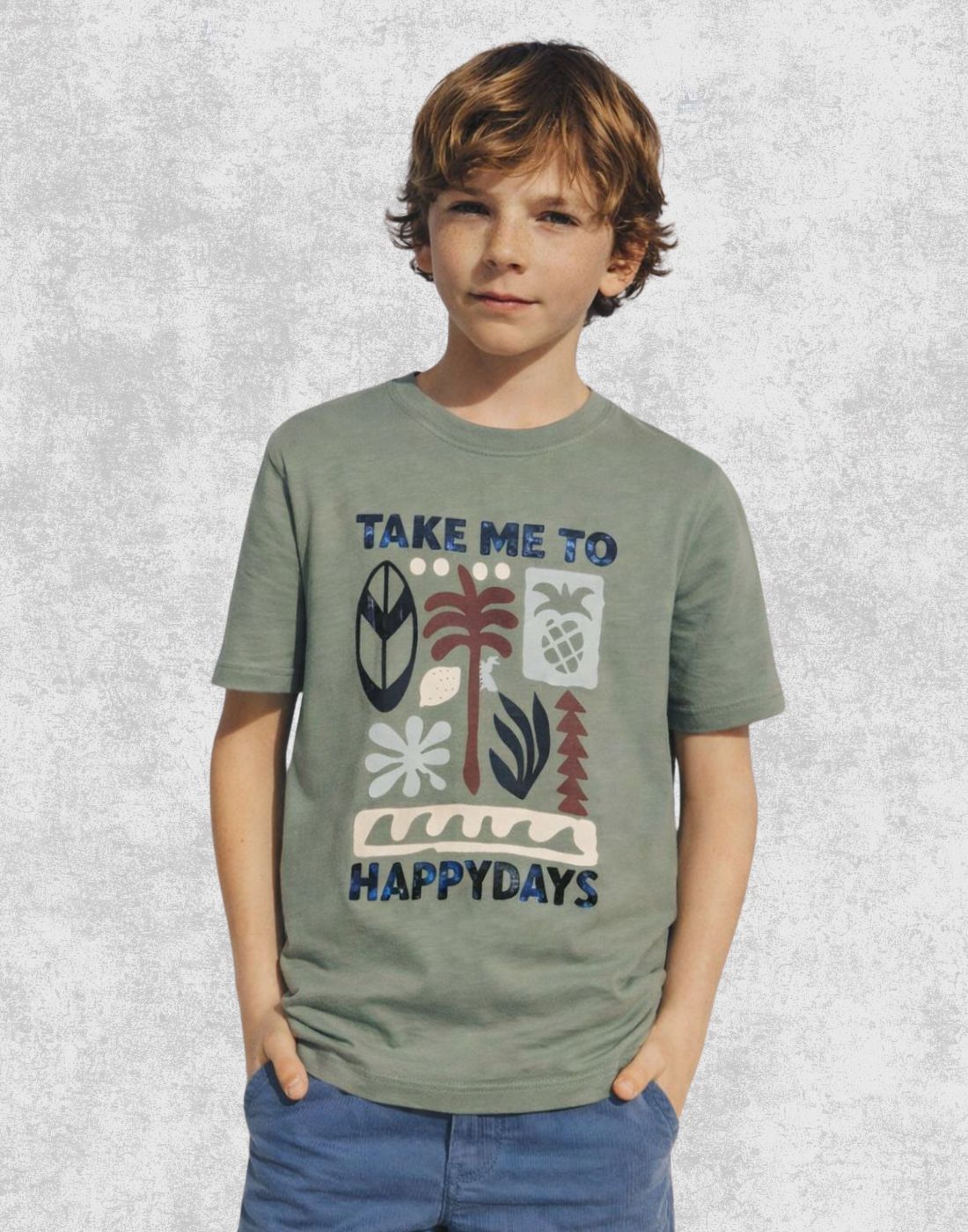 Green Graphic Cotton T-Shirt