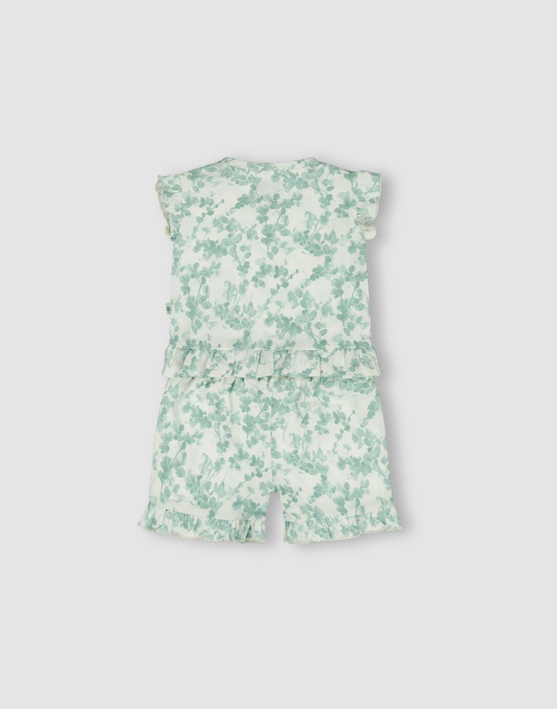 GJ Baby Girls Floral Printed Cotton 2-Piece Set (T-Shirt & Shorts)