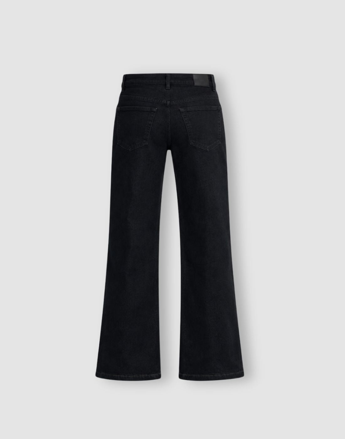 Gini and Jony Boys Navy Blue Solid Denim Mid-Rise Flare Fit Trousers