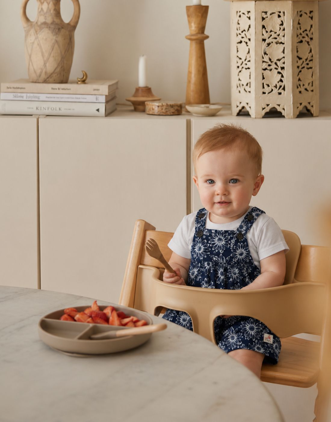 GJ Baby Blue Cotton DUNGAREE