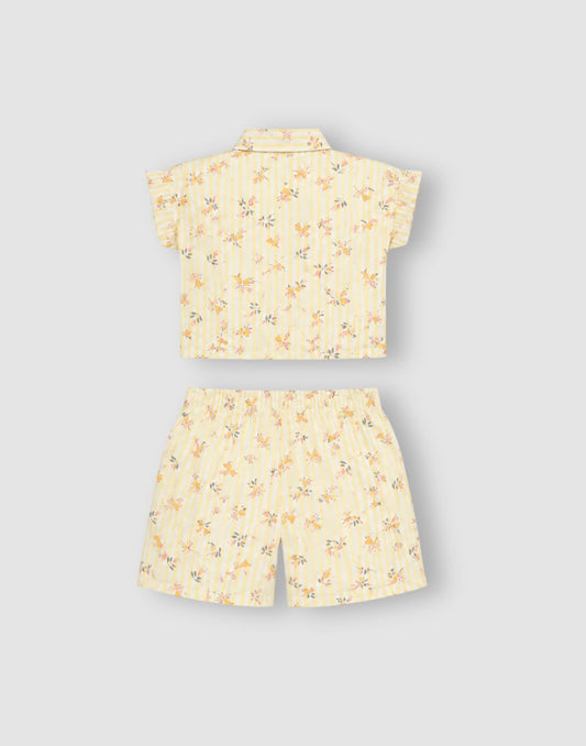 Gini and Jony Girls Yellow Co-Ordinate