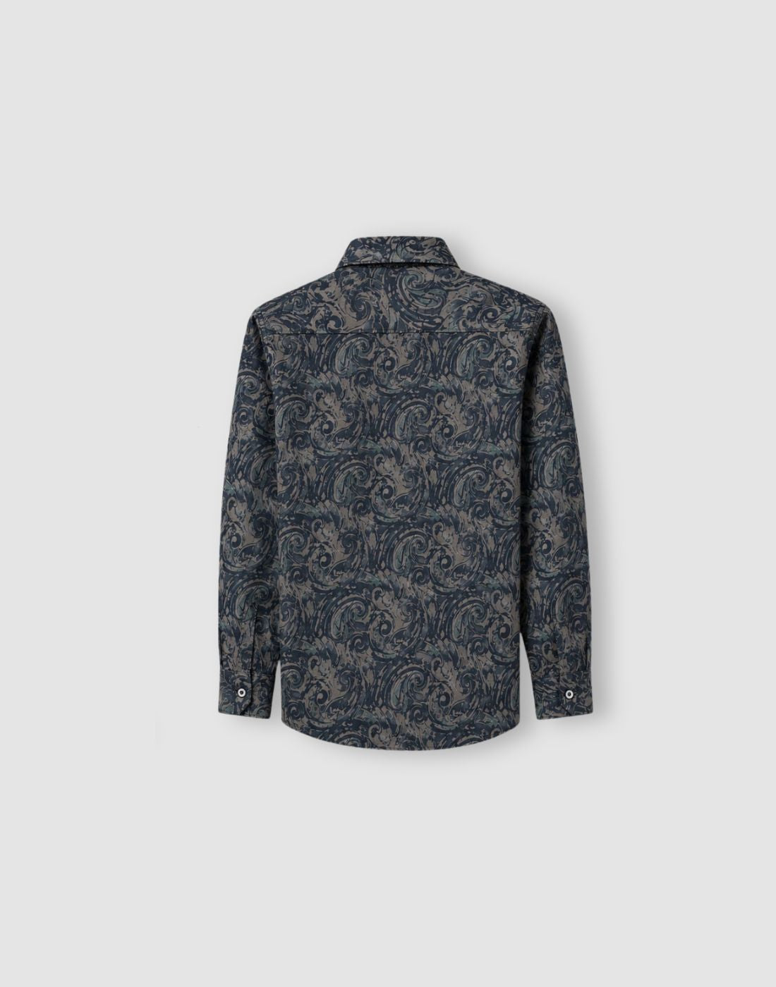Boys Grey Paisley Cotton Shirt