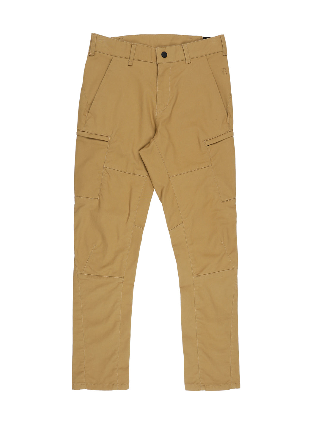Boys Khaki Solid Twill Trouser Fixed Waist