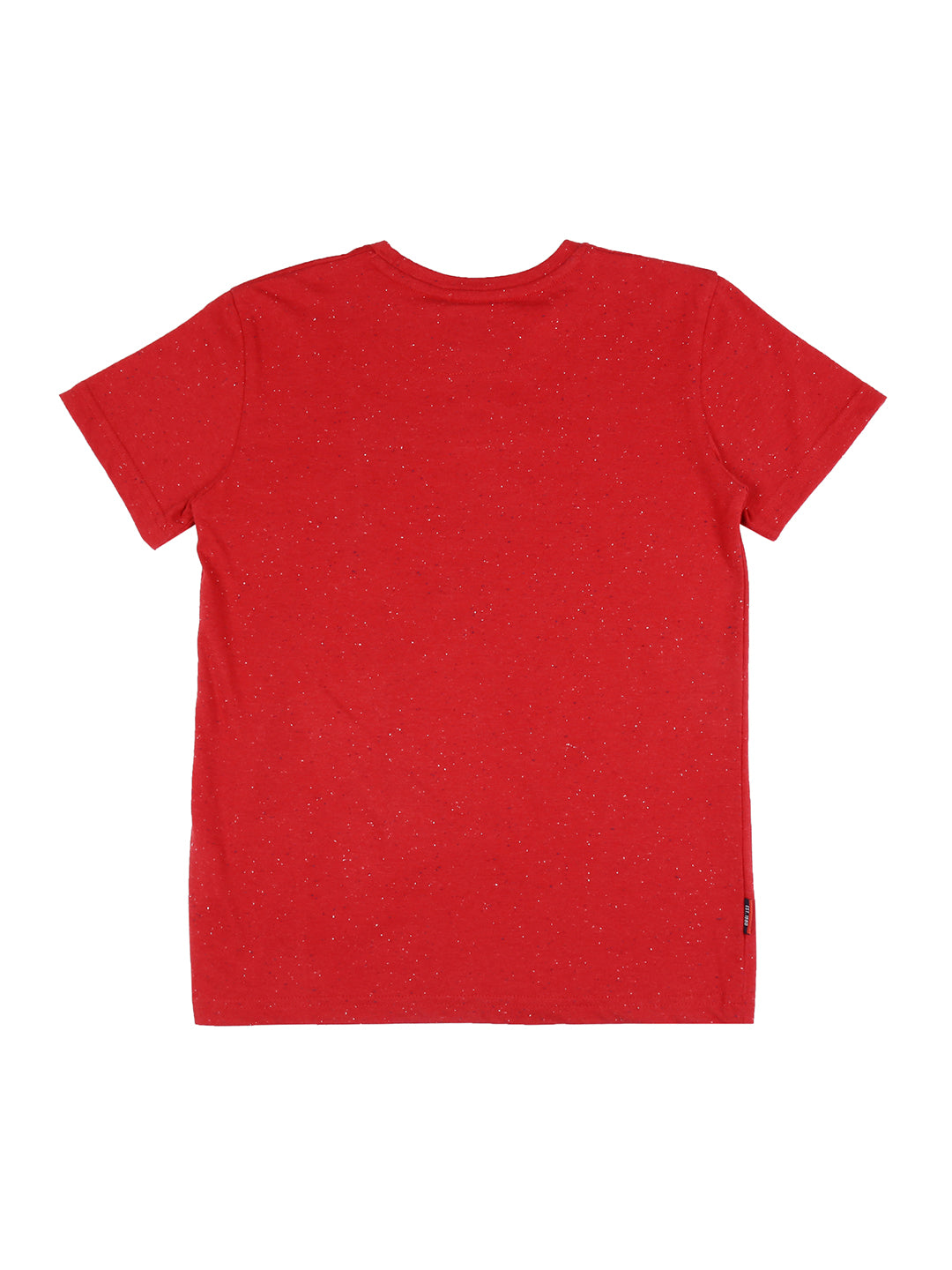 Boys Red Graphic Print Cotton T-Shirt Half Sleeves
