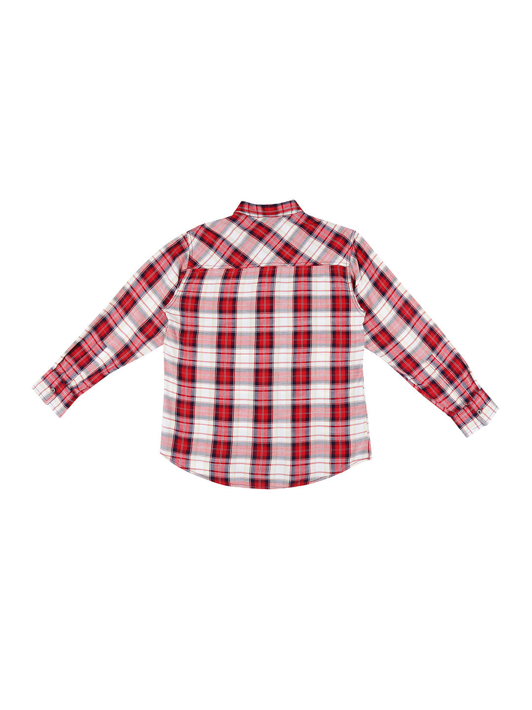 Boys Red Checks Cotton Shirt Full Sleeves