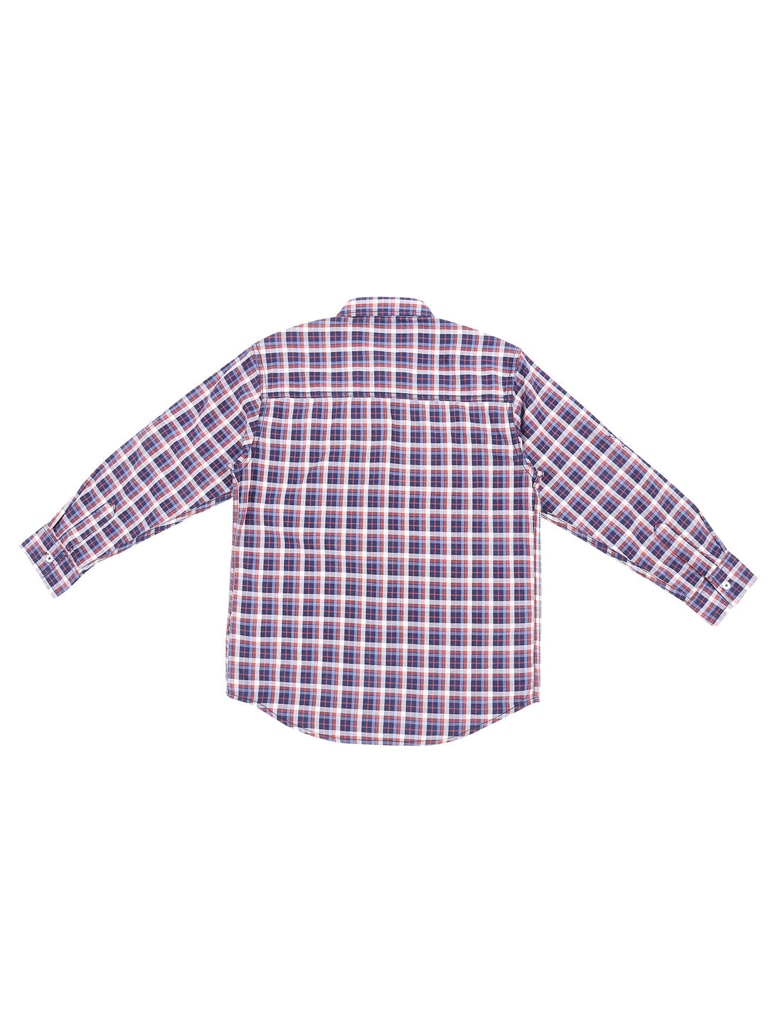 Boys Blue Checks Cotton Shirt Full Sleeves