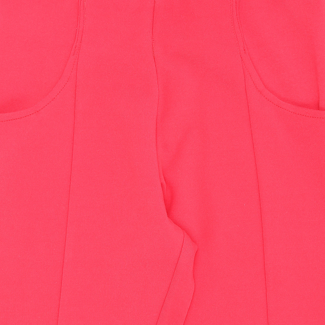 Girls Pink Solid Cotton Trouser Fixed Waist