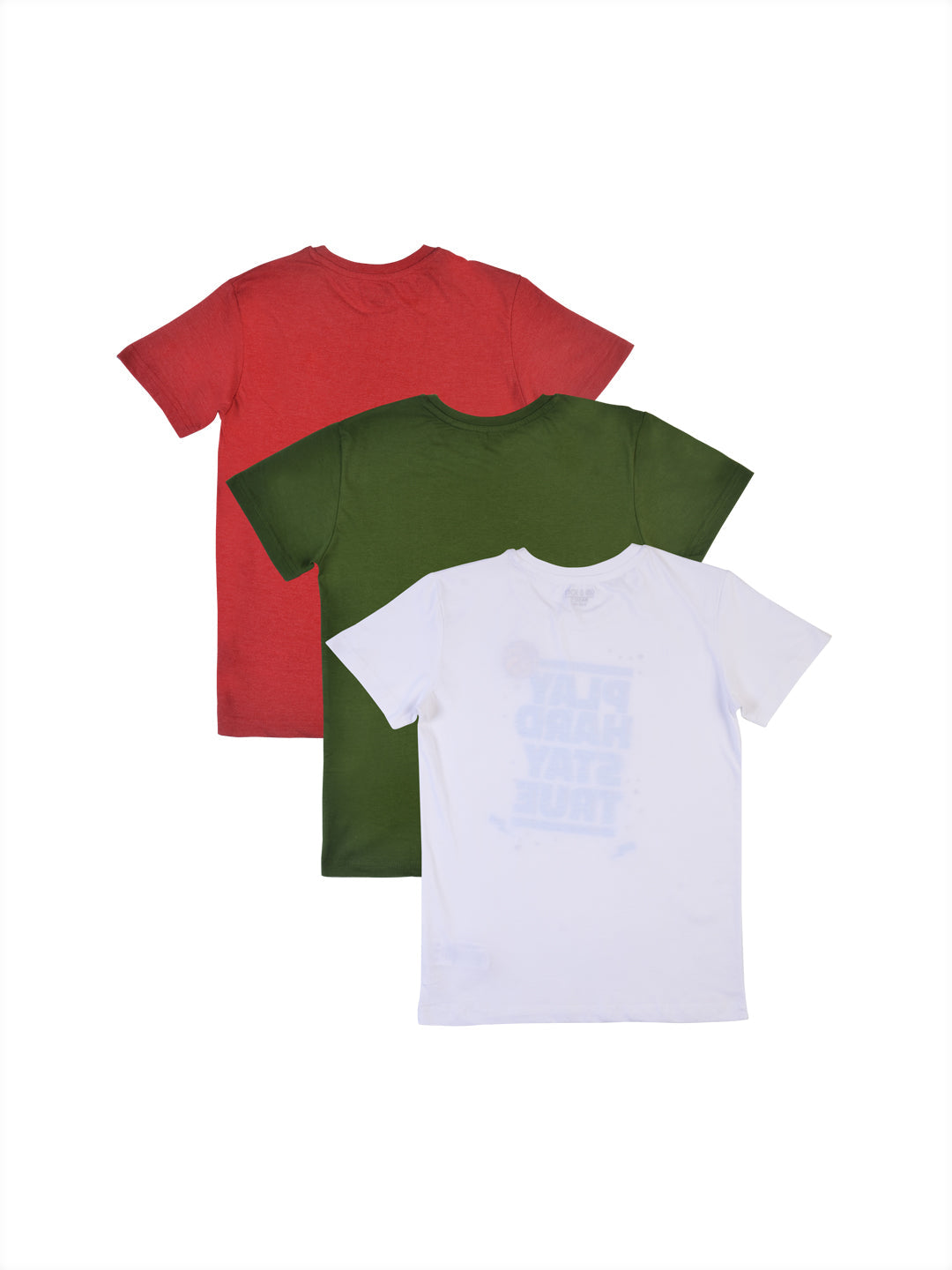 Boys Multicolour Patch Cotton T-Shirt Pack Of-3 Half Sleeves