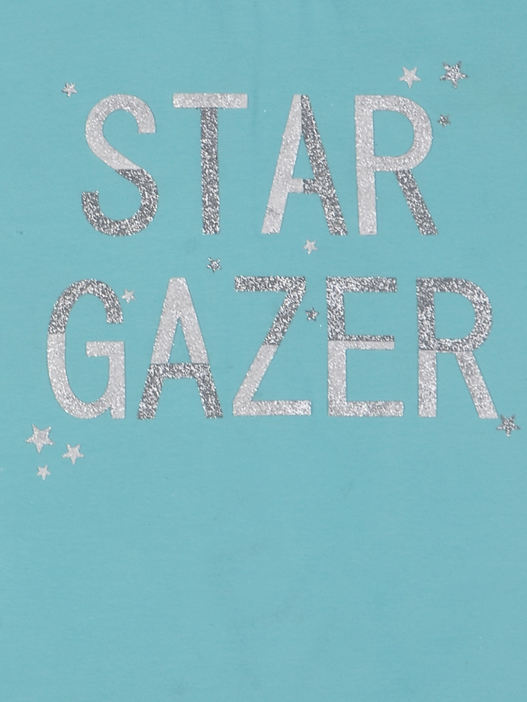 Girls Blue Embellished Cotton Knits Top Half Sleeves