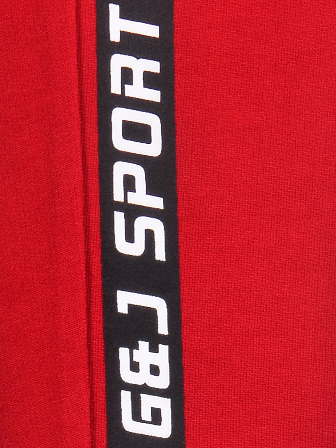 Boys Red Solid Cotton Track Pant Elasticated