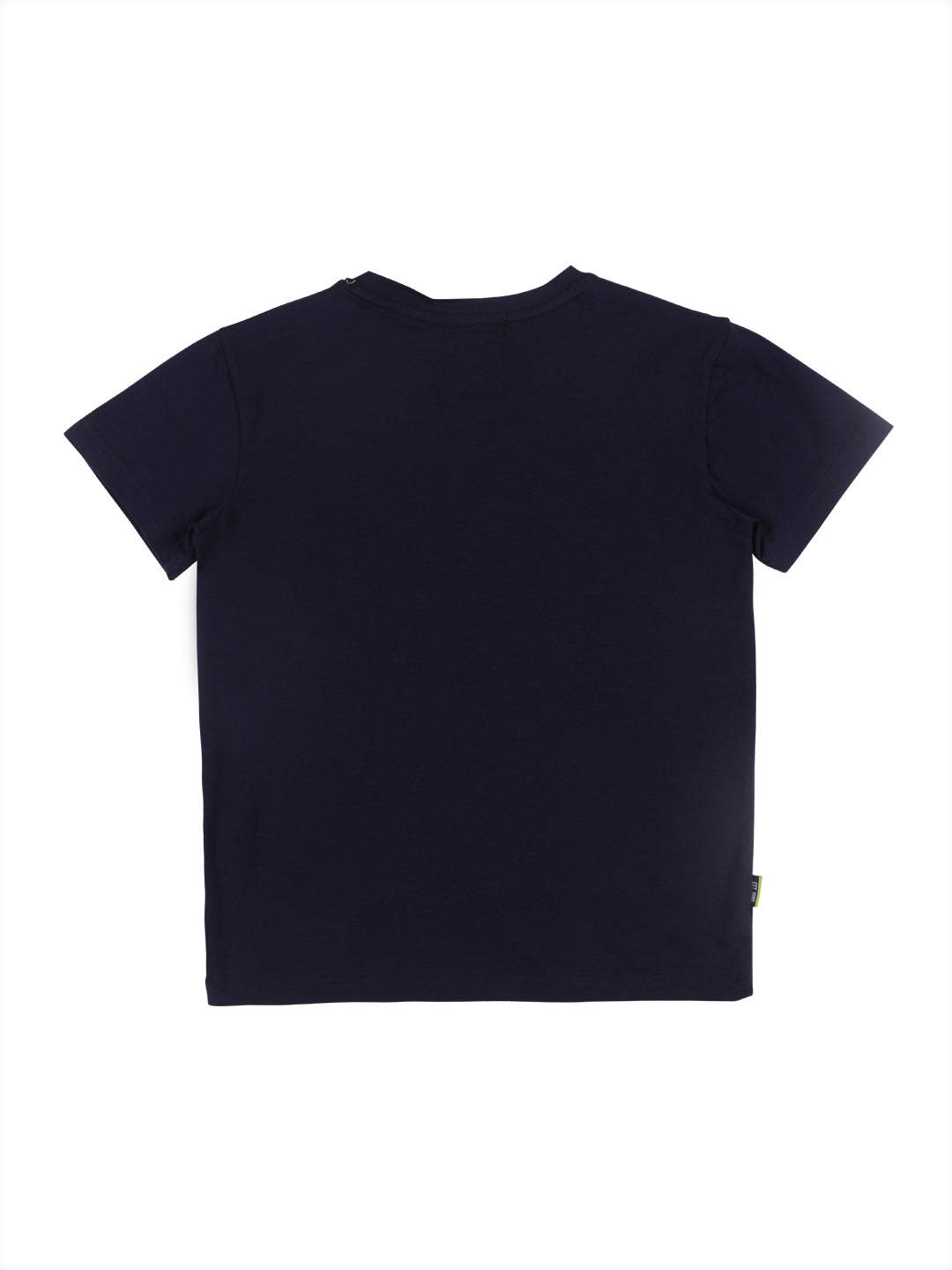Boys Navy blue Graphic Print Cotton T-Shirt Half Sleeves