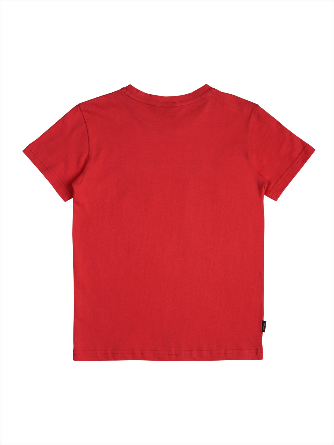 Boys Red Graphic Print Cotton T-Shirt Half Sleeves