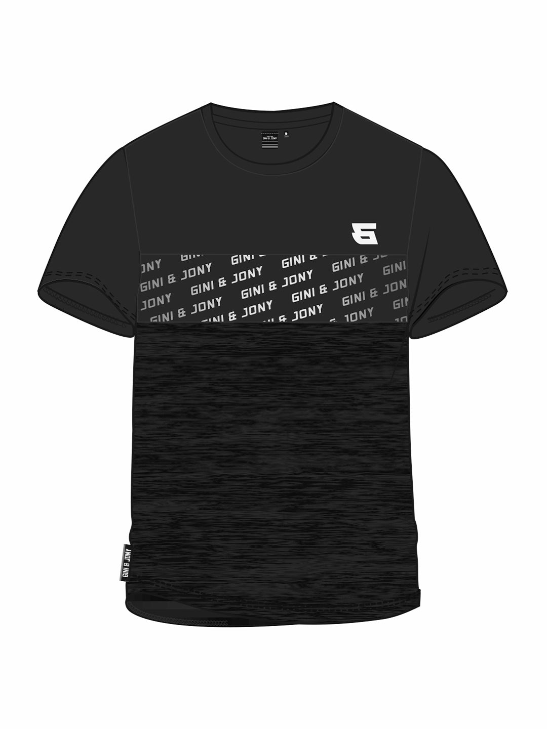 Boys Black Typographic Print Cotton T-Shirt Half Sleeves