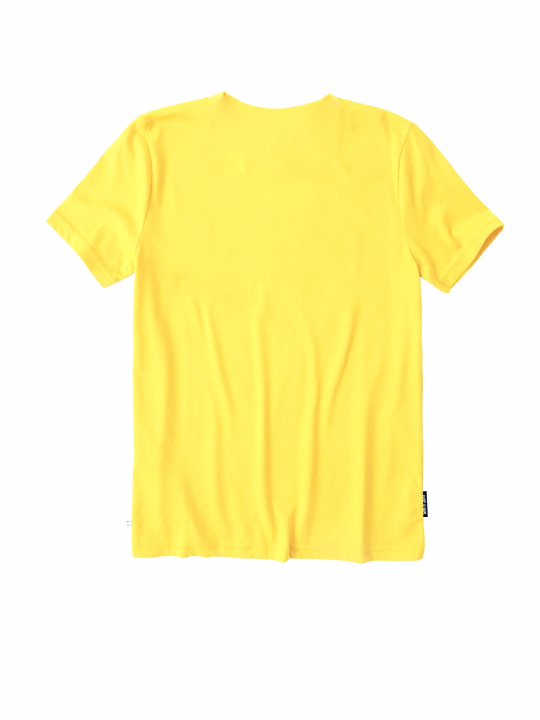 Boys Yellow Typographic Print Cotton T-Shirt Half Sleeves