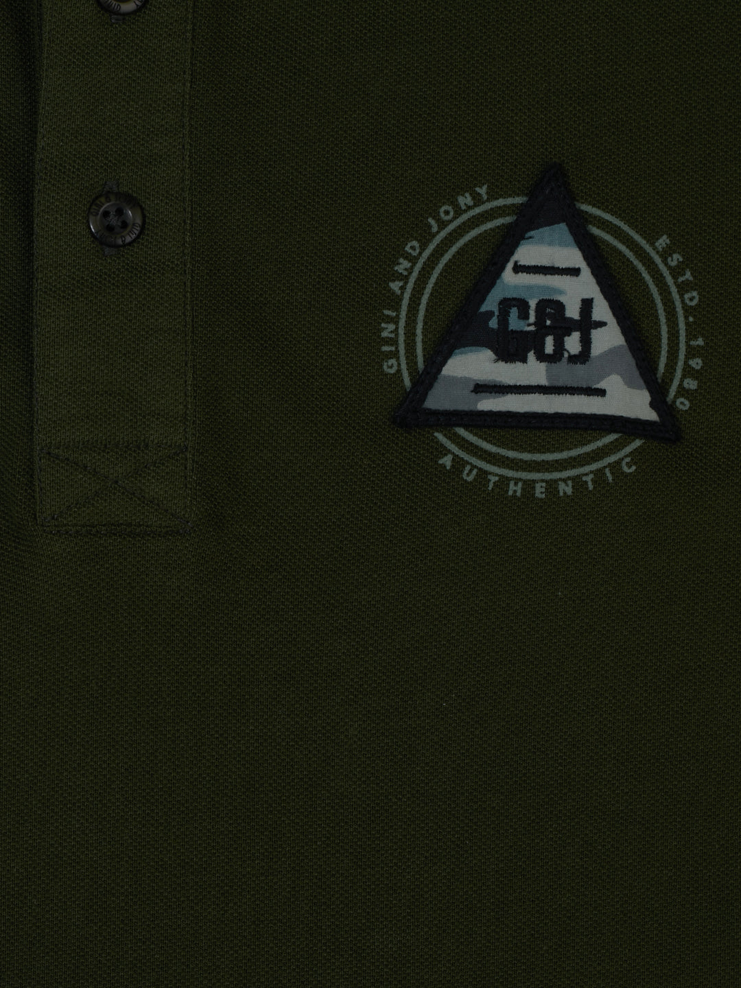 Boys Green Solid Cotton Polo T-Shirt Half Sleeves