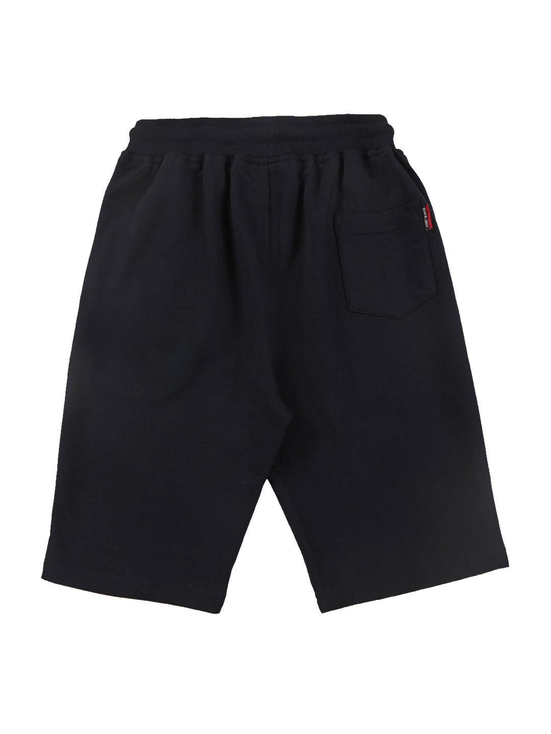 Boys Multicolour Solid Cotton Bermuda Pack Of-2 Elasticated