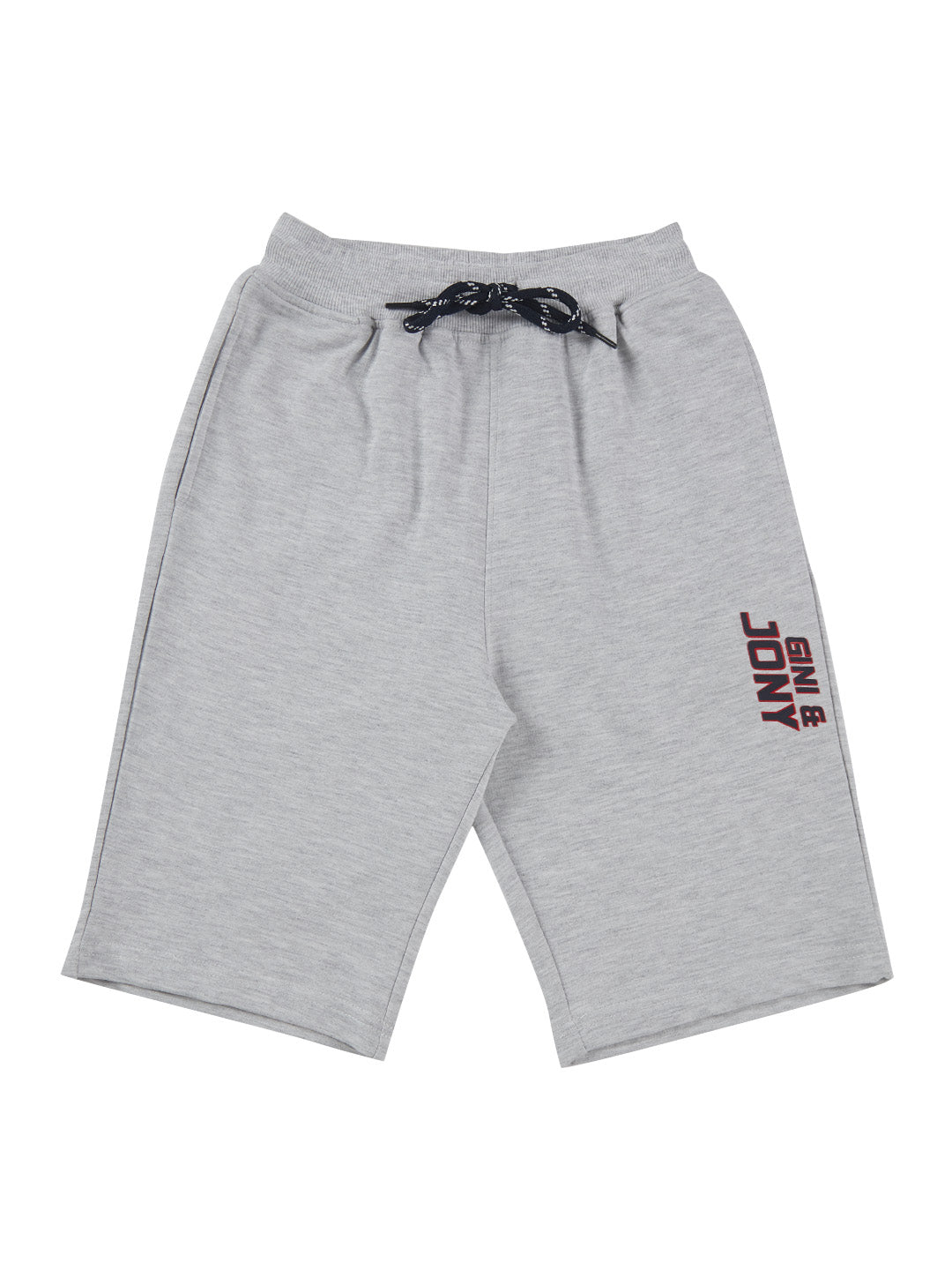 Boys Multicolour Solid Cotton Bermuda Pack Of-2 Elasticated