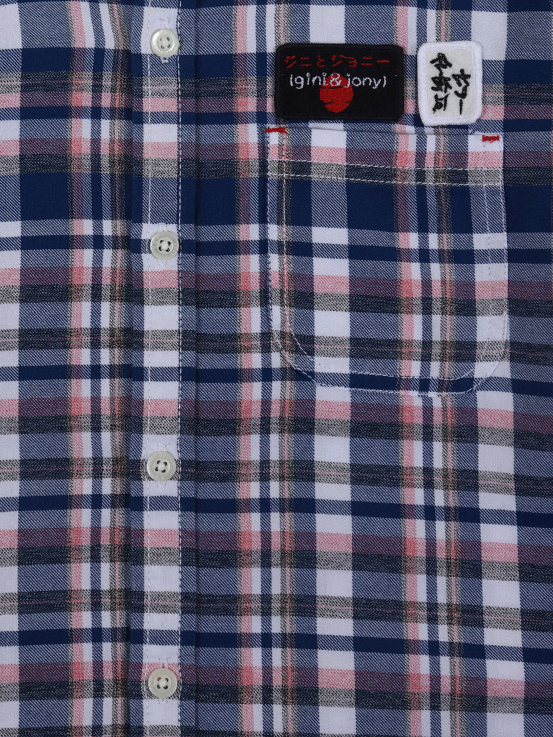 Boys Blue Checks Cotton Shirt Full Sleeves