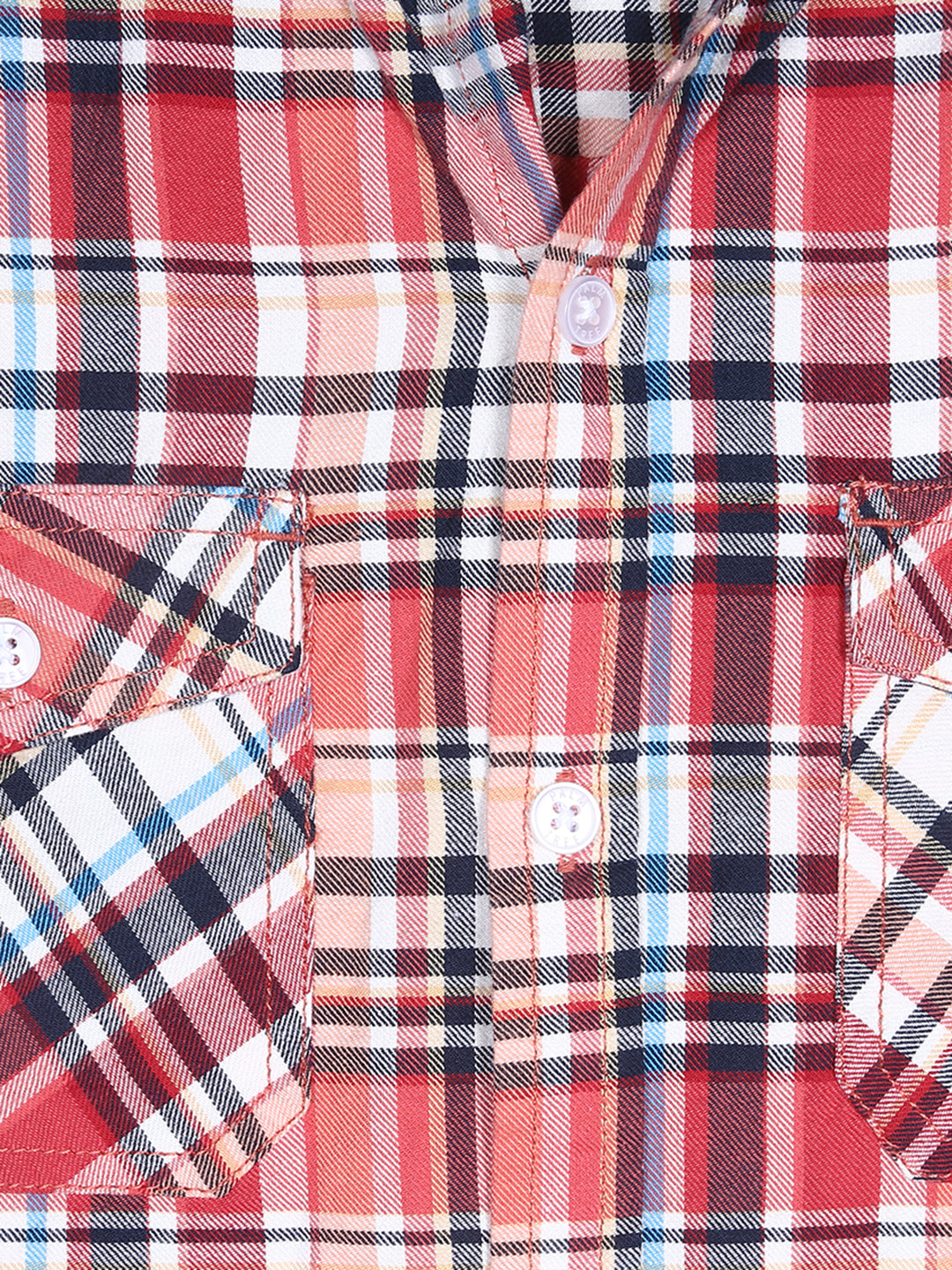 Boys Red Checks Cotton Shirt Full Sleeves
