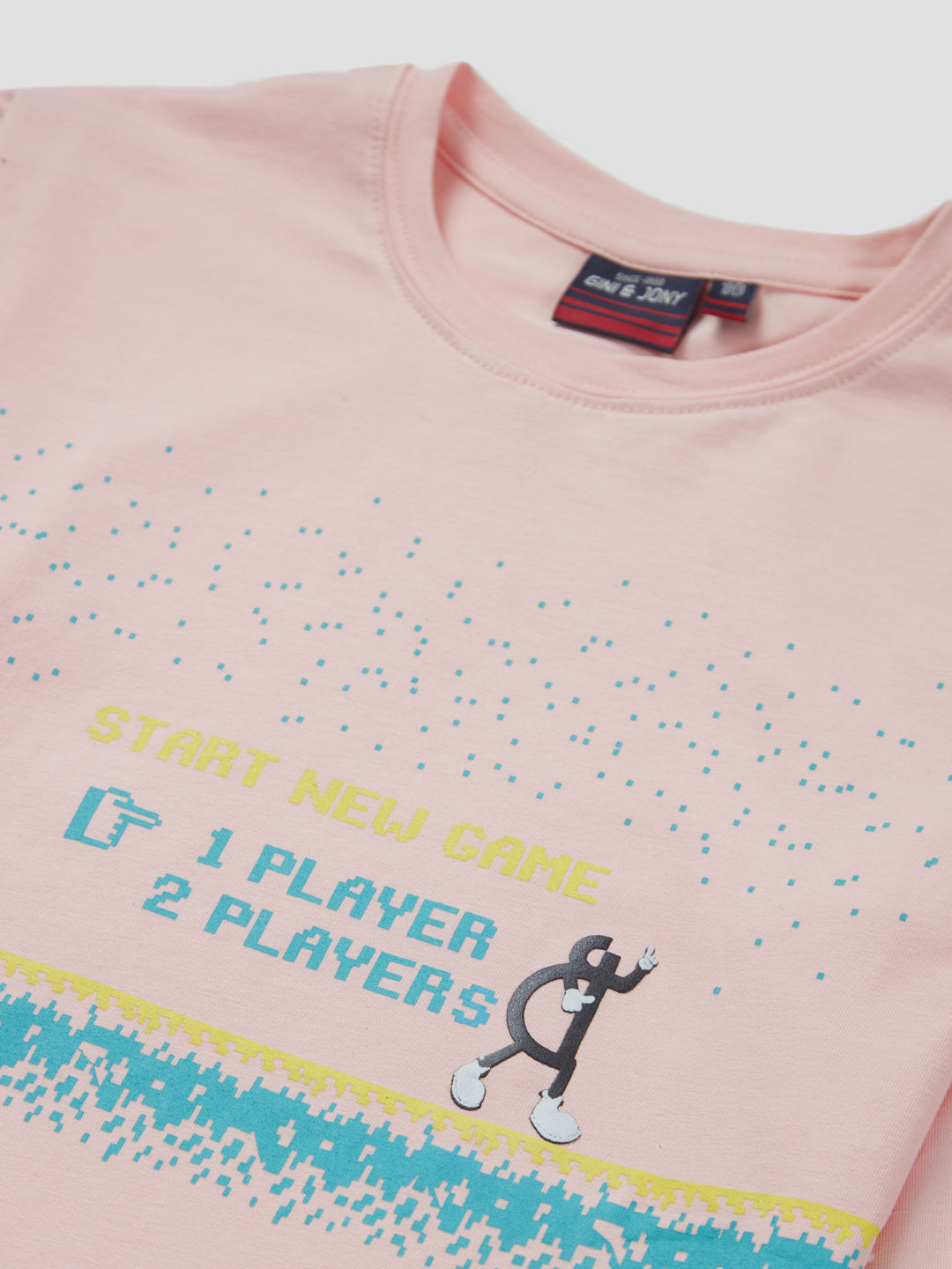 Boys Pink Graphic Print Cotton T-Shirt Full Sleeves