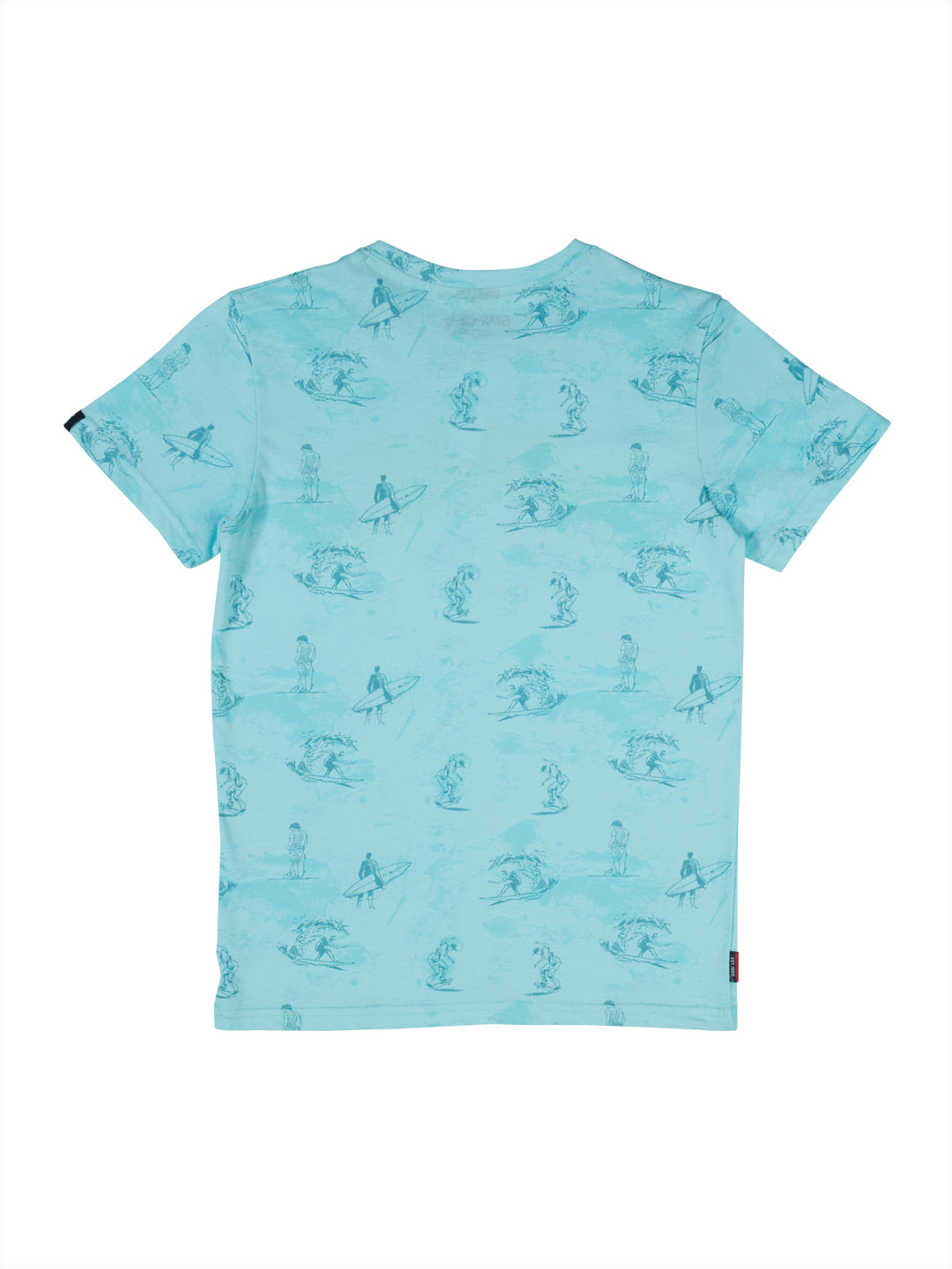 Boys Blue all over print Cotton T-Shirt Half Sleeves