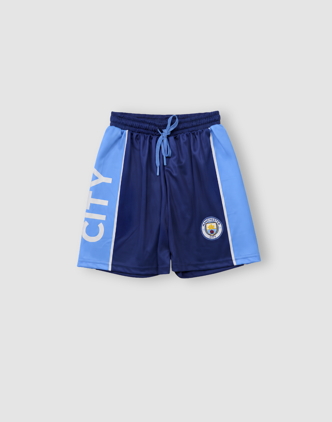 Boys Navy Blue Color Block Shorts