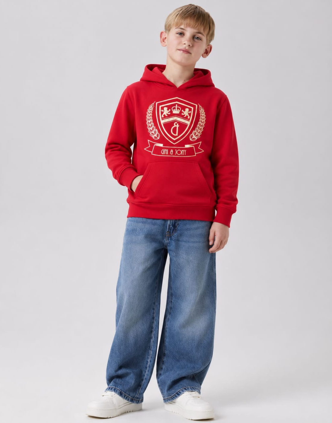 Boys Pink Metallic Print Full Sleeve Sweat Shirt