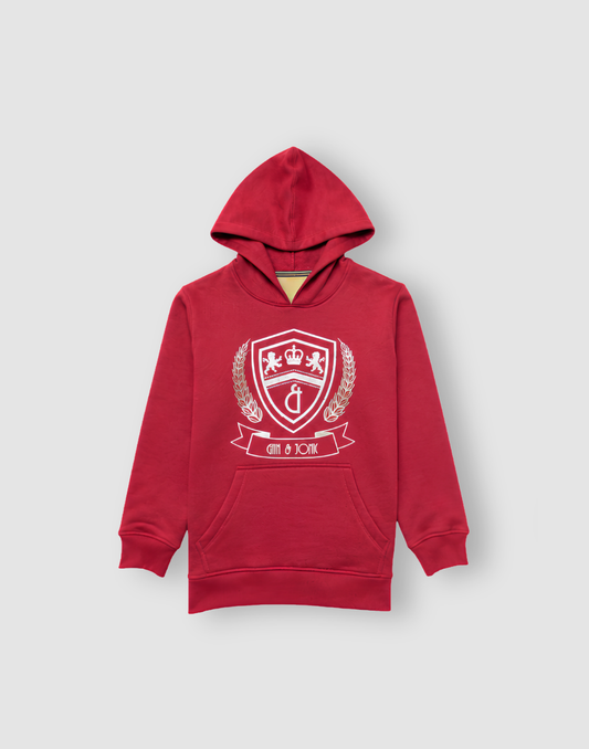 Boys Pink Metallic Print Full Sleeve Sweat Shirt