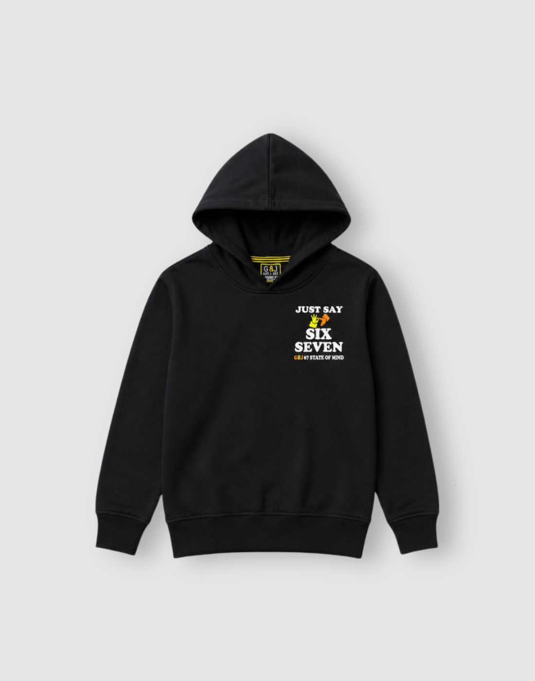 Boys Black Typographic Print Full Sleeve Sweat Shirt