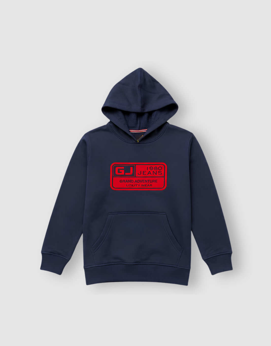 Boys Navy Blue Typographic Print Full Sleeve Sweat Shirt