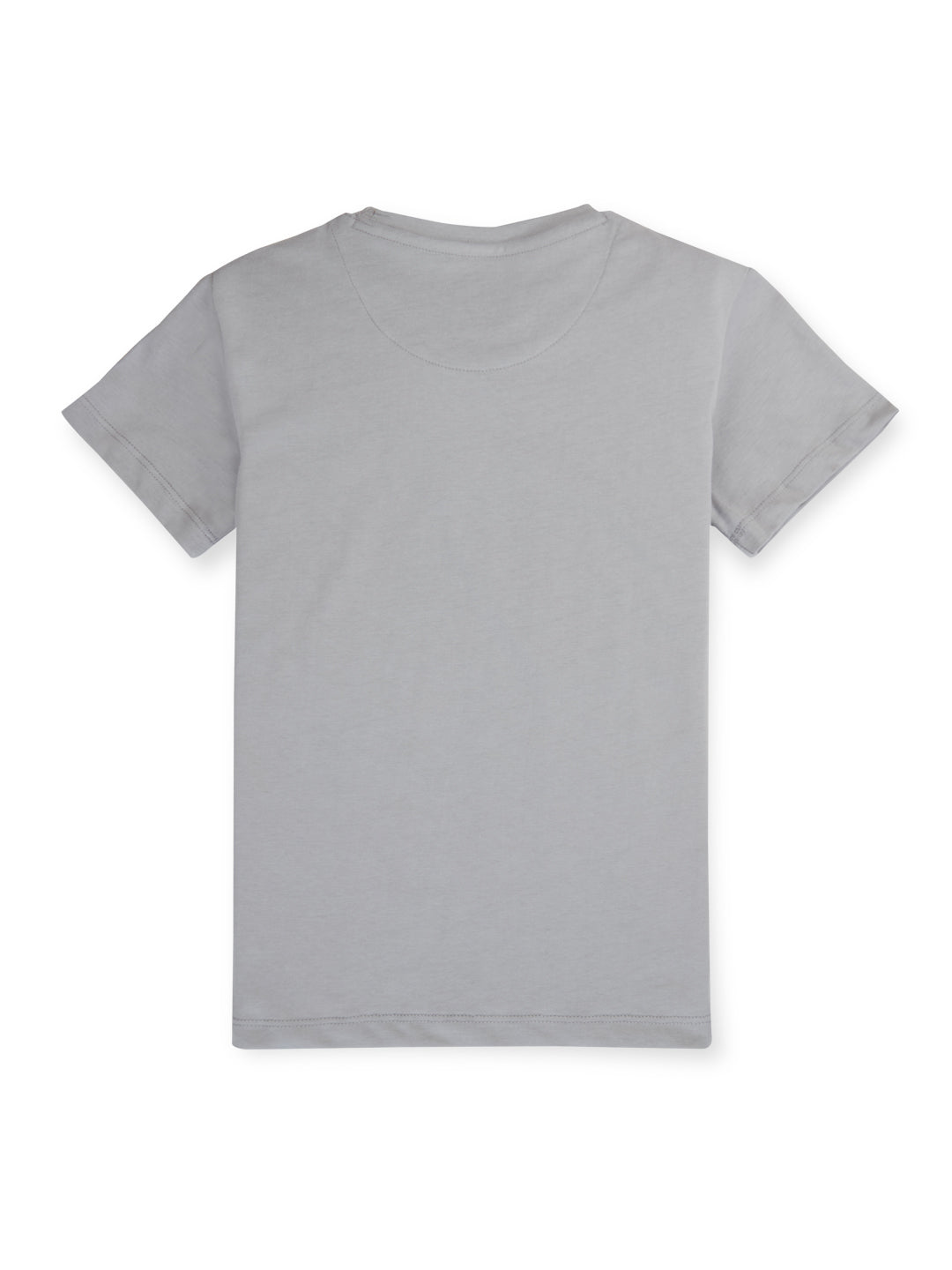 Boys Grey Graphic Print Cotton T-Shirt Half Sleeves