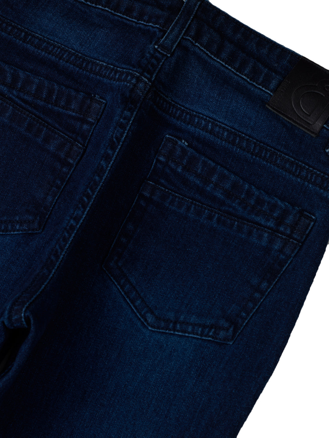 Boys Blue Distressed Denim Jeans Fixed Waist