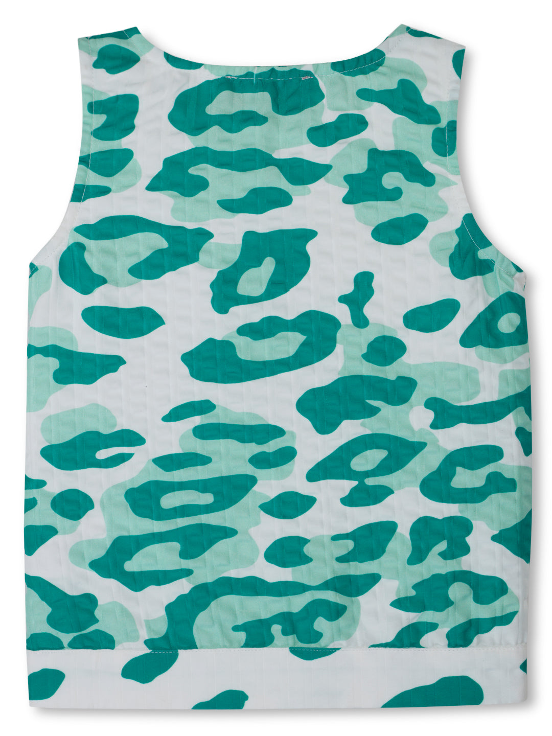 Girls Green Animal Print Cotton Co-Ordinate Set