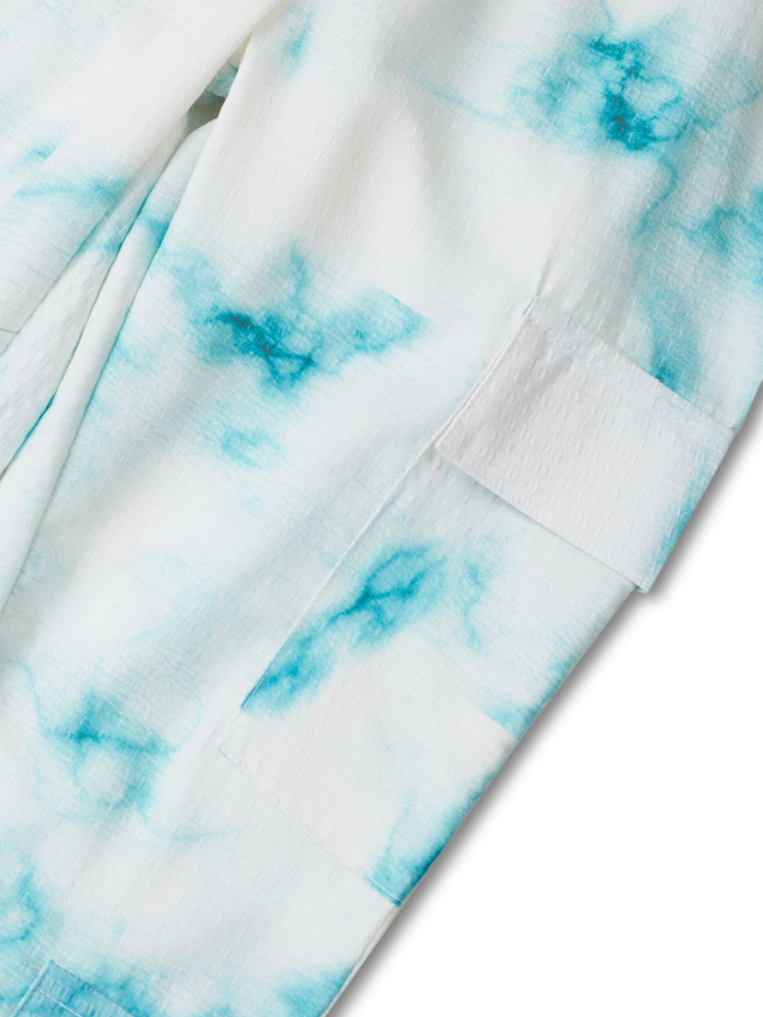 Girls White Tie Dye Cotton Track Pant Elasticated