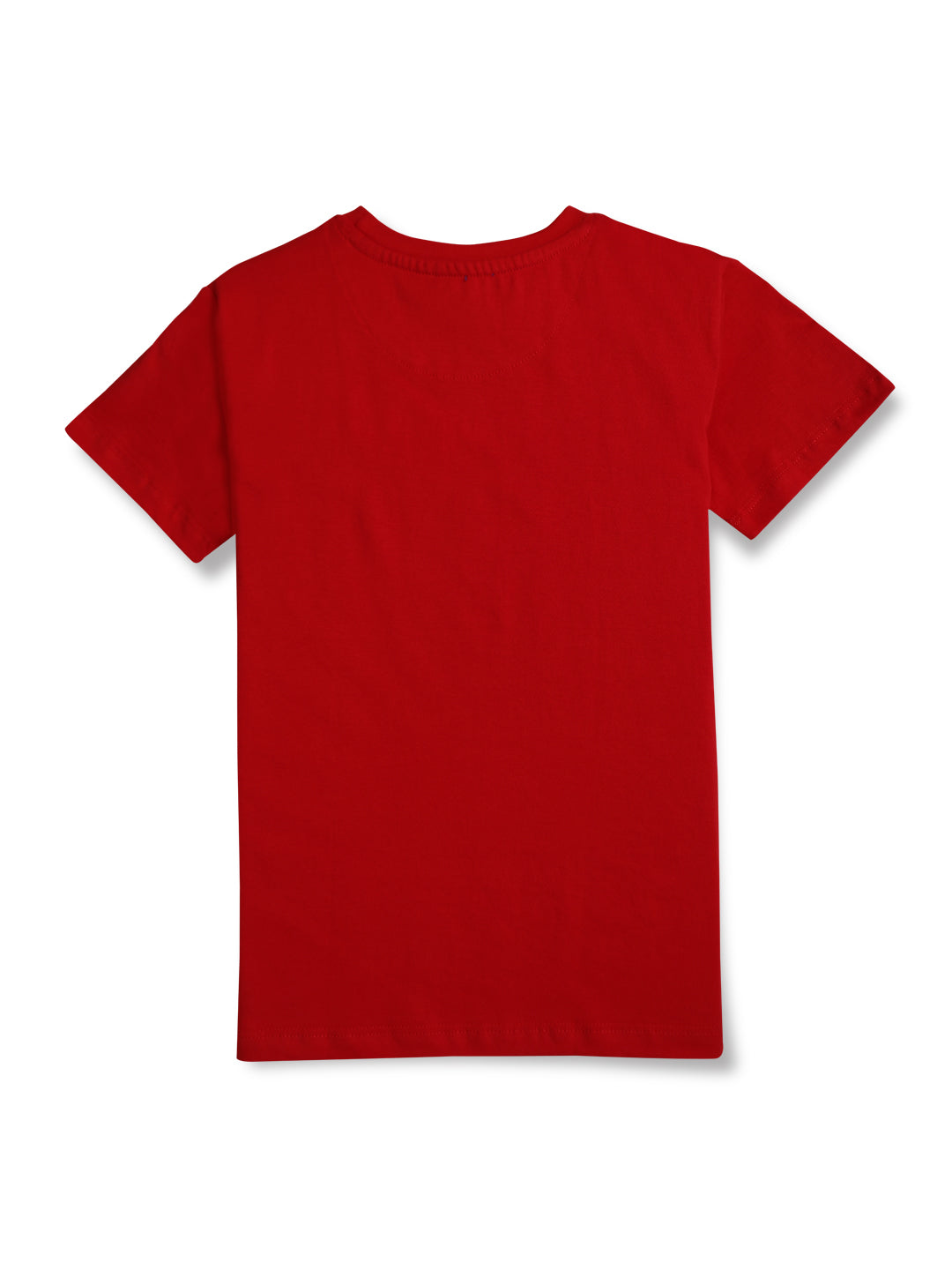 Boys Red Graphic Print Cotton T-Shirt Half Sleeves