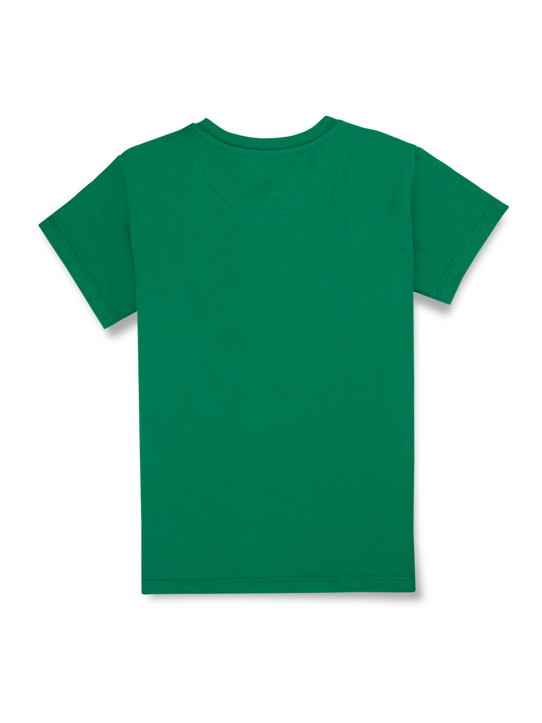 Boys Green Typographic Print Cotton T-Shirt Half Sleeves