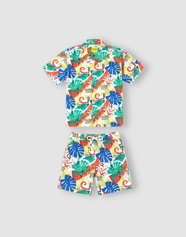 Tropical Abstract Print Co-Ord Set for Boys