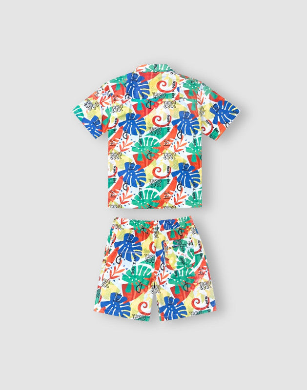 Tropical Abstract Print Co-Ord Set for Boys