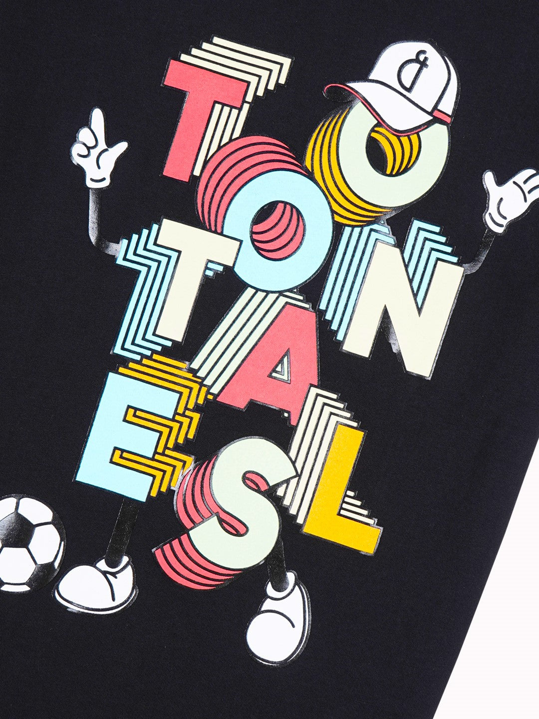 Boys Black Typographic Print Cotton T-Shirt  Half Sleeves